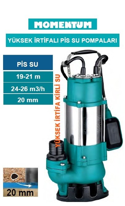 MOMENTUM PSP20-25/1.5 -2HP-220V- YÜKSEK İRTİFALI KİRLİ SU DRENAJ DALGIÇ POMPASI