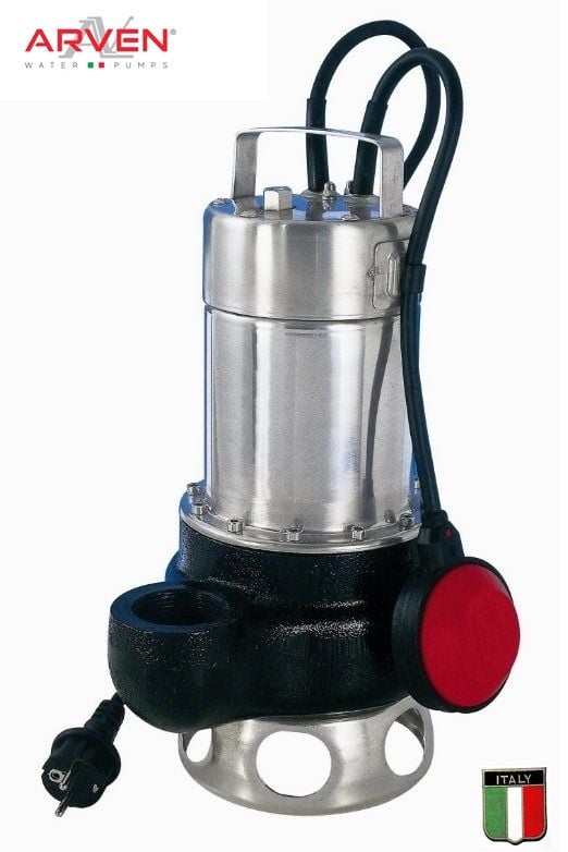Arven TIGER 100 M 1Hp 220V Paslanmaz Çelik Foseptik Vortex Açık Fanlı Dalgıç Pompa