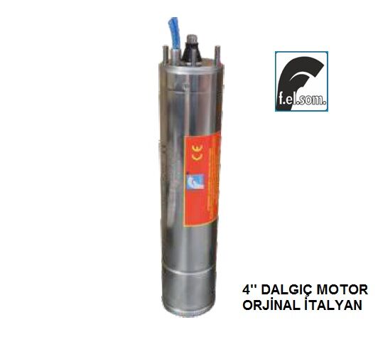Felsom FMO4 007T 0.75Hp 380V 4'' Dalgıç Motor (Orjinal İtalyan)