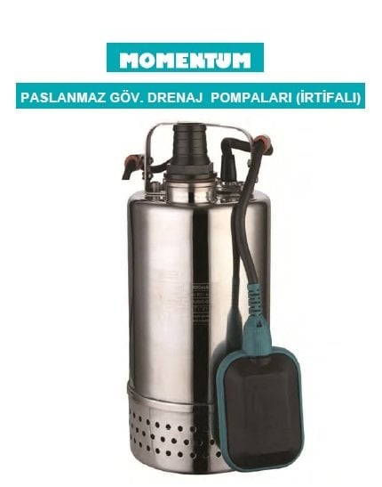 MOMENTUM PDN10-20-1.5 -2HP-220V- PASLANMAZ GÖVDELİ YÜKSEK İRTİFALI DRENAJ DALGIÇ POMPA