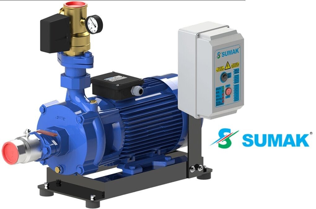 Sumak SMKTA550 1X4 kW 380V Tek Pompalı Emişli Çift Kademeli Yatay Hidrofor