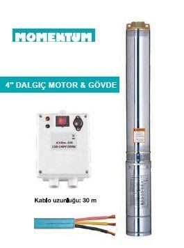 MOMENTUM 4XR4/14-1.1 -1.5HP- 380V- 4'' DALGIÇ POMPA (PANO+30 MT KABLO)