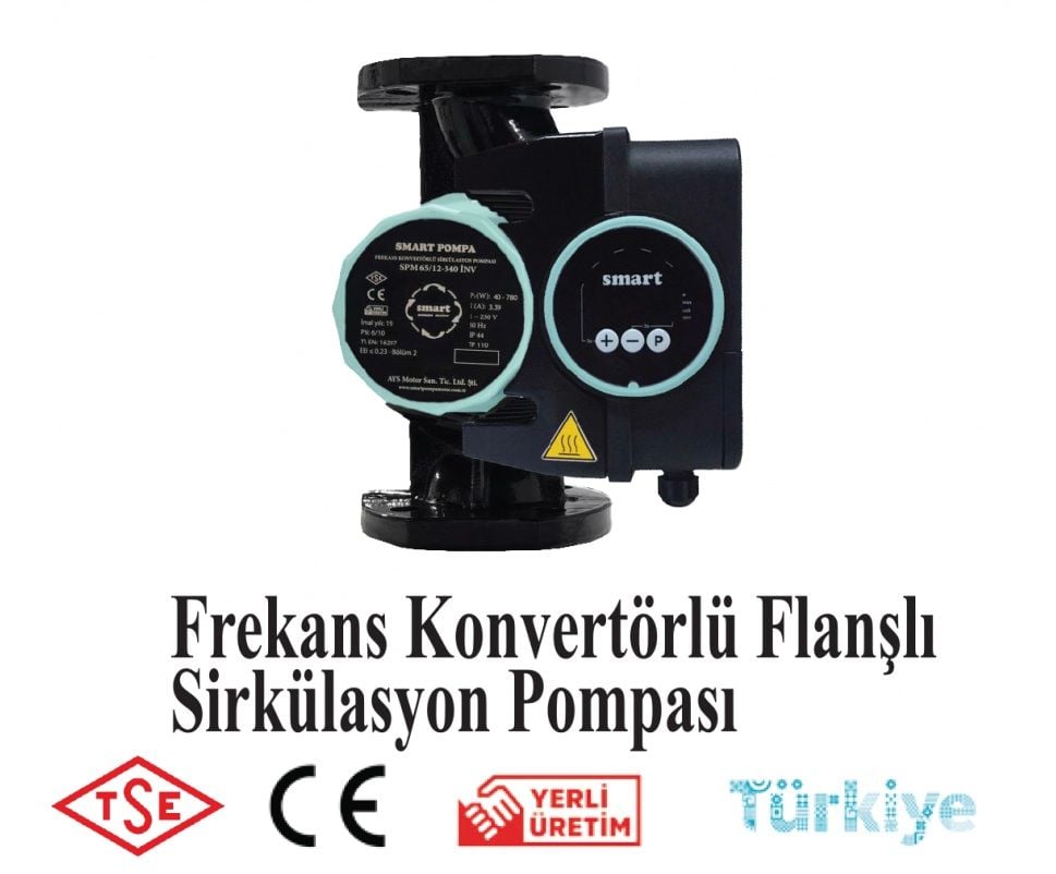 SMART SPM 80/15-360 İNV DN80 FREKANS KONTROLLÜ FLANŞLI SİRKÜLASYON POMPASI
