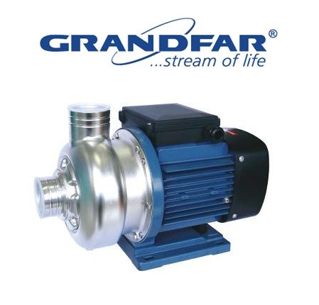 Grandfar GCB 500/300 4Hp 380V Paslanmaz Çelik Gövdeli Yüksek Debili Santrifüj Pompa - Aisi 304