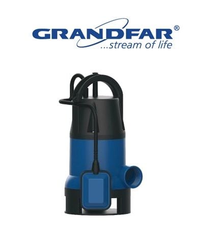 Grandfar GP750F 1Hp 220V Plastik Gövdeli Drenaj Dalgıç Pompa - Az kirli su