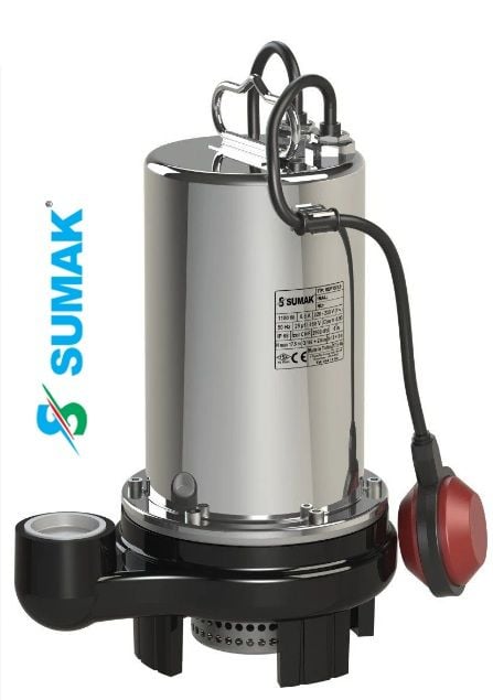 SUMAK, SDF18/1.5-Y, 1.8Hp, 220V, Döküm Gövdeli Drenaj Dalgıç Pompa