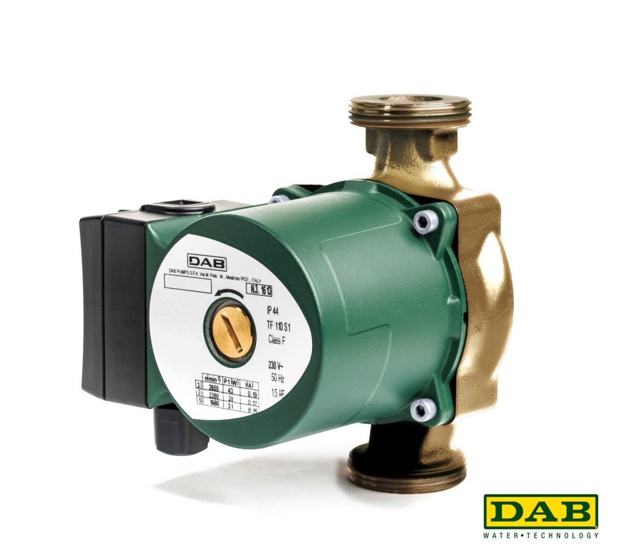 DAB VS 65/150 102 W YARI ISLAK ROTORLU BRONZ GÖVDELİ DİŞLİ TİP RE-SİRKÜLASYON POMPASI (BOYLER SERVİS HATLARI İÇİN)