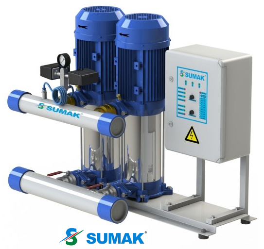 SHT8B 220/6 2 x 2.2 HP 220V ÇİFT POMPALI KADEMELİ HİDROFOR