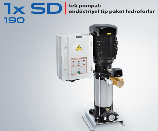 STAR 1XSD 190/5 20.HP 380V DÜŞEY MİLLİ TEK POMPALI PAKET HİDROFOR