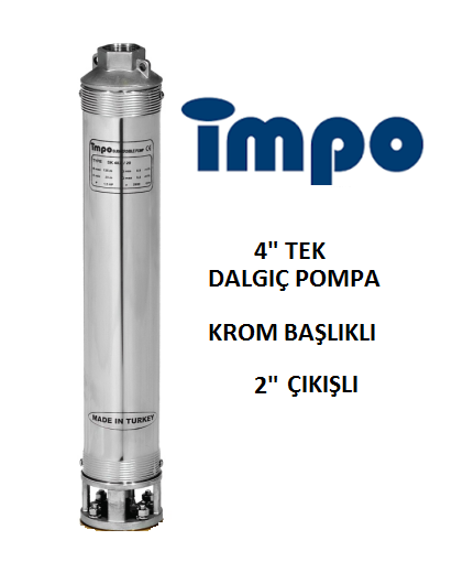 İMPO SK 406/13 - 2 HP 4'' İNÇ TEK DALGIÇ POMPA KADEMESİ (2'') ÇIKIŞLI-Technoplast Başlıklı
