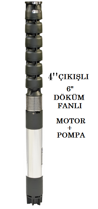 İMPO S 690/12 - 60 HP DÖKÜM FANLI (KADEMELİ) DERİN KUYU DALGIÇ POMPA (C Tipi Motorlu)