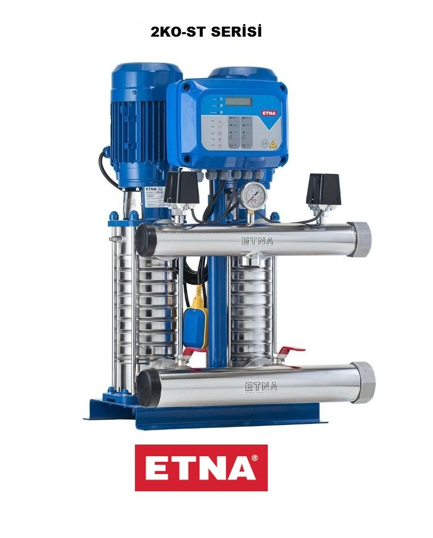 Etna 2KO-ST12/6-40 2x5.5Hp 380V Çift Pompalı Komple Paslanmaz Çelik Sabit Devirli Hidrofor (Aisi 304)