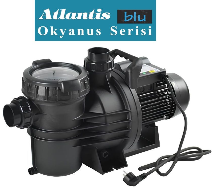 ATLANTİS BLU, HVZ2-100M, P1 GÜÇ: 1.5Hp / P2 GÜÇ: 1Hp, 220V ÖN FİLTRELİ HAVUZ POMPASI