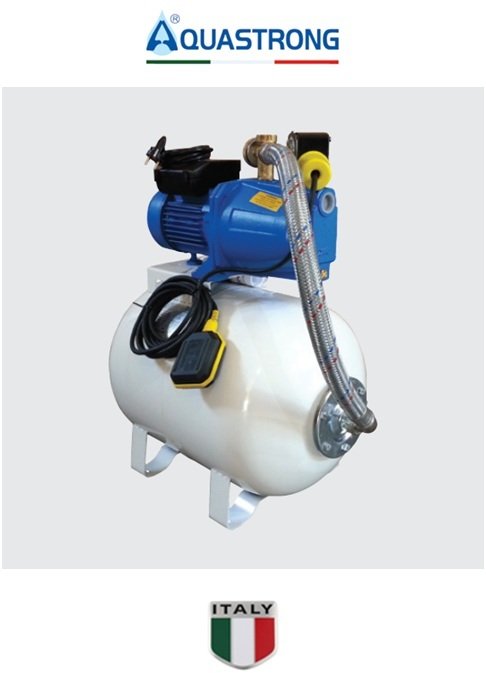 Aquastrong CH 24 WJ 60 0.6Hp 220V 24 Litre Yatık Tanklı Jet Paket Hidrofor