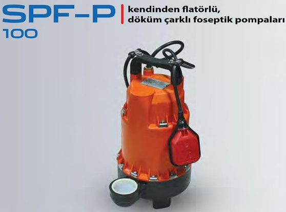 STAR SPF-P 100 M 1.HP 220V KENDİNDEN FLATÖRLÜ DÖKÜM ÇARKLI FOSEPTİK DALGIÇ POMPA