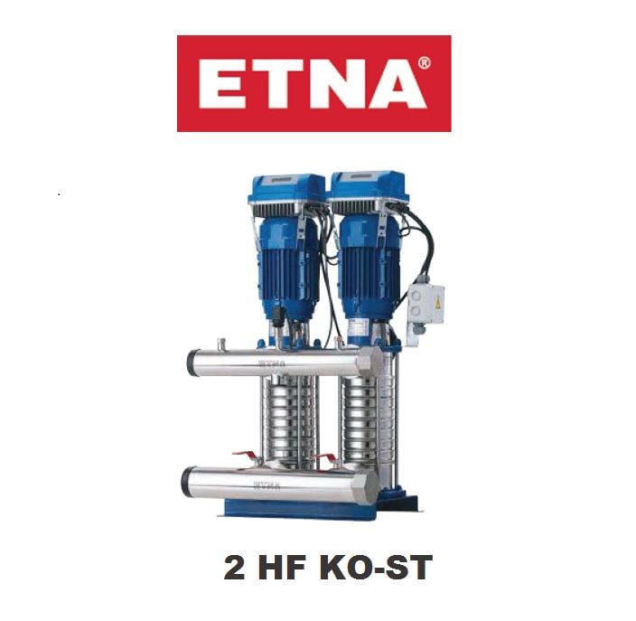 Etna 2HF KO-ST12/8-55 2x7.5Hp İki Pompalı Komple Paslanmaz Çelik Frekans Kontrollü Çok Kademeli Sessiz Hidrofor (Aisi 304)