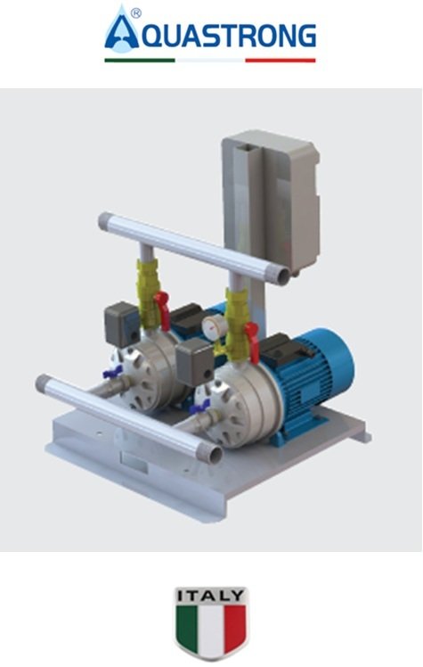 Aquastrong DC2 EDX 32-300 2x3kW 380V Çift Pompalı Yatay Paket Hidrofor