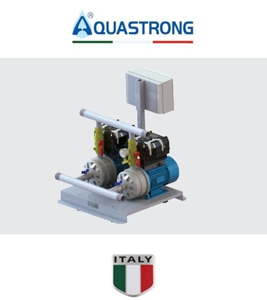 Aquastrong WDRIVE-2 EDX 32-110 2x1.1kW 380V İki Pompalı Yatay Milli Frekans Kontrollü Paket Hidrofor