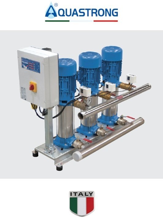 Aquastrong DC3 EVP10H-7/7.5 T 3x10Hp 380V Üç Pompalı Dikey Hidrofor