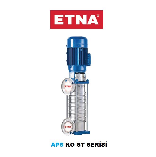 Etna APS KO-ST 5/6-11 1.5Hp 380V Komple Paslanmaz Çelik Dik Milli Çok Kademeli Kompakt Yapılı Yüksek Verimli Santrifüj Pompa - Aisi 304 - (2900 d/dk)