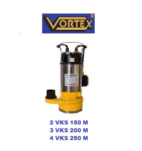 Vortex 2 VKS 150 M 1.5Hp 220V Kademeli Keson Kuyu Dalgıç Pompa - Silisyum Keçeli / NSK rulmanlı