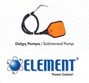 Element FTE-60K1 0.60 mt Kauçuk Kablolu Dalgıç Pompa Kauçuk Seviye Flatörü