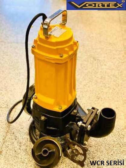 Vortex WCR 300 BT 3Hp 380V Bıçaklı Öğütücülü Pis Su Dalgıç Pompa / Uzun süre çalışmaya dayanıklı - 2900 d/d