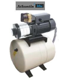 Atlantis Blu KDNR 4-6M-ST 2Hp 220V Paslanmaz Çelik Fan ve Difüzörlü Yatık Çok Kademeli Paket Hidrofor (SS 304) - Yatık Tanklı 50 litre Sabit Membranlı