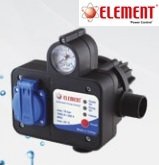 Element ELT-PC-2C Yatay Çıkışlı Manometreli Arkadan Ayarlı Kablolu Otomatik Pompa Kontrol Cihazı