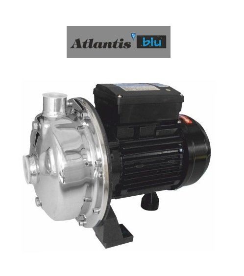 ATLANTİS BLU KDC 075T - 0.75 HP 380V KOMPLE PASLANMAZ ÇELİK KAPALI FANLI SANTRİFÜJ POMPA (AISI 304)
