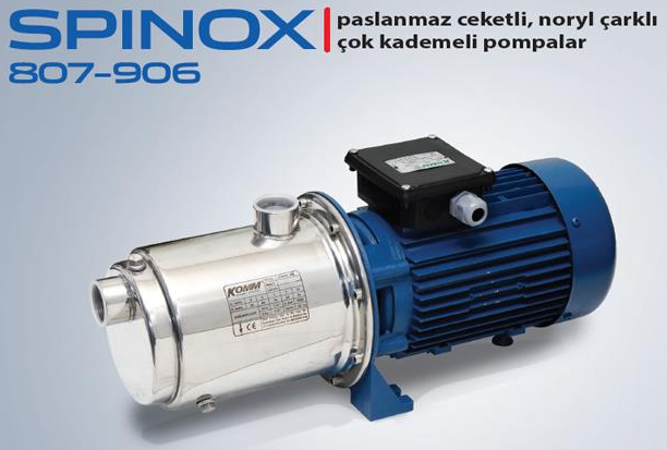 STAR SPİNOX 906 M - 3 HP 220V KOMPLE PASLANMAZ ÇELİK ÇOK KADEMELİ POMPA