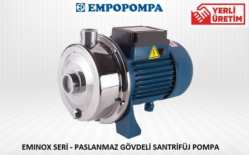 Empo EMINOX-A 100 T 1Hp 380V Paslanmaz Gövdeli Santrifüj Pompa