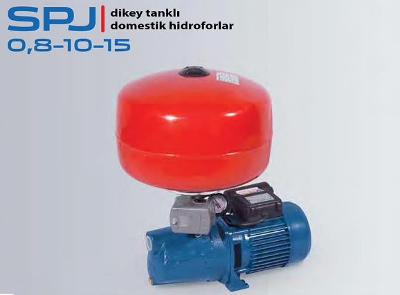 STAR SPJ 15 M - 1.5 HP 220V 24 LT DİKEY TANKLI DOMESTİK PAKET HİDROFOR