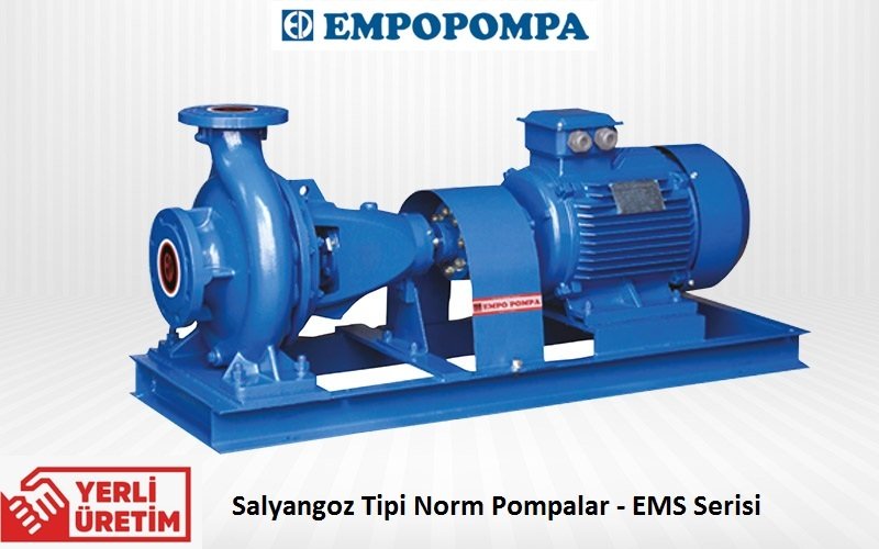 Empo EMS-100/250 60 Hp 380V Tek Kademeli Salyangoz Gövdeli Norm Pompa (2900 d/d)