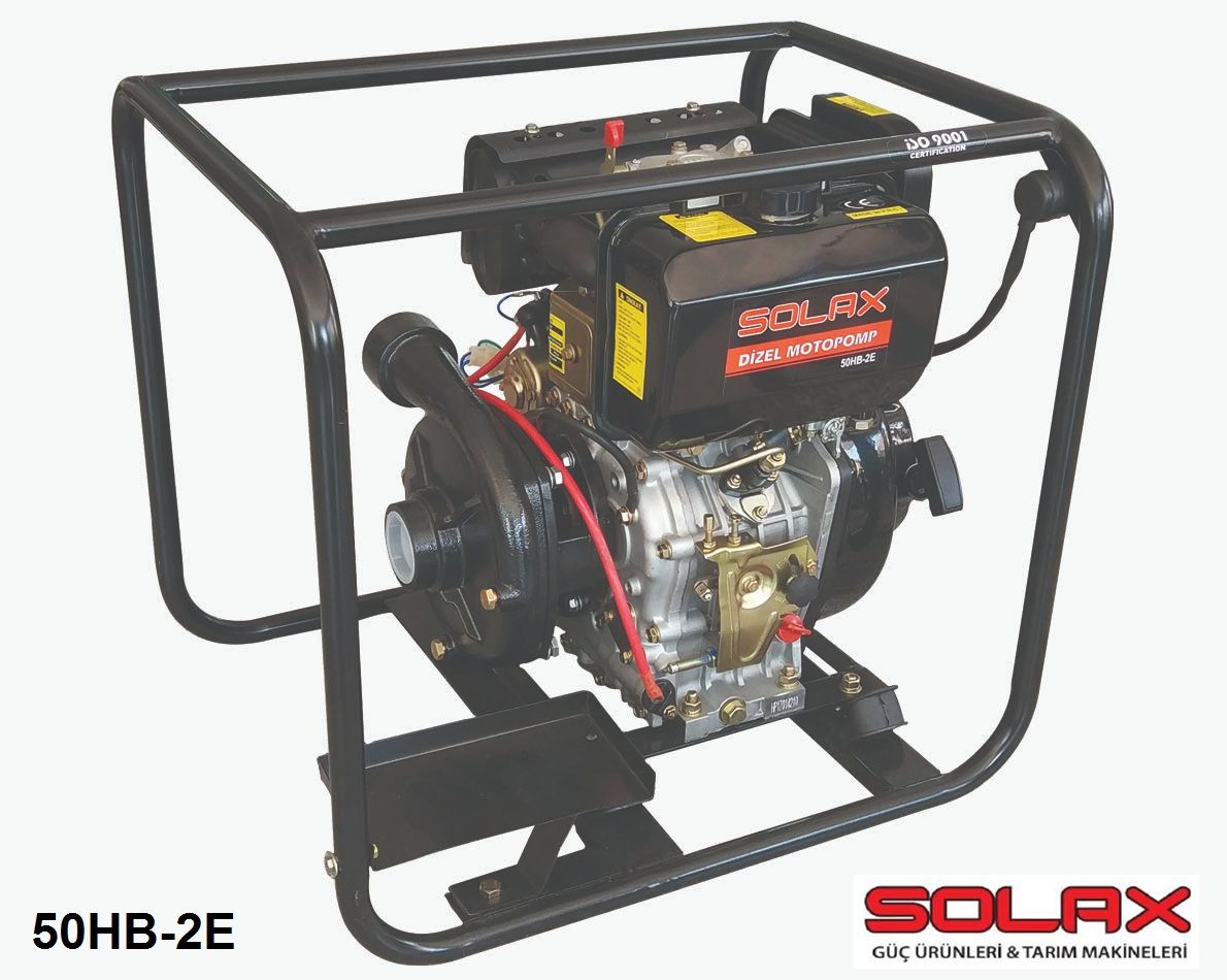 SOLAX 50HB-2E 2''X 2'' DİZEL İPLİ MARŞLI YÜKSEK BASINÇLI MOTOPOMP (SU MOTORU / AKÜSÜZ)