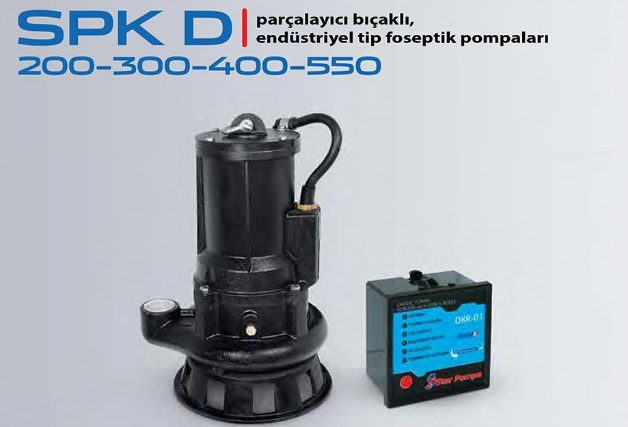 STAR SPK D 300 T- 3 HP 380V PARÇALAYICI BIÇAKLI ENDÜSTRİYEL FOSEPTİK DALGIÇ POMPA