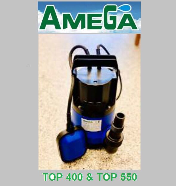 Amega TOP 550 550W Plastik Gövdeli Temiz Su Elektrikli Seviye Flatörlü Drenaj Dalgıç Pompa