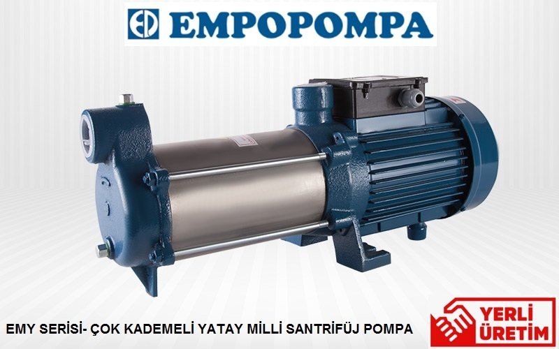 Empo EMY-90/4 M     2Hp 220V    Yatay Milli Çok Kademeli Santrifüj Pompa