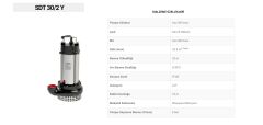 SUMAK SDT 20/2 Y  2.2HP 380V 2  AZ KİRLİ SU DALGIÇ POMPA
