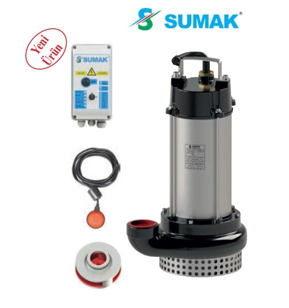 SUMAK SDT30/2 Y 3HP 380V 2\'\' ÇIKIŞLI AZ KİRLİ SU DALGIÇ POMPA