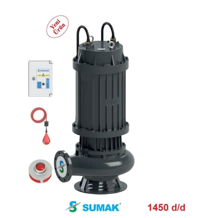 SUMAK SDTK 600/6 60HP 380V Döküm Gövdeli Ağır Tip Foseptik Dalgıç Pompa - 1450 d/d