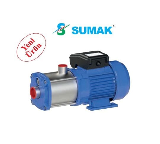 Sumak SYMP 7 150/5 1.5Hp 220V Komple Paslanmaz Yatay Milli Kademeli Pompa - 2900 d/d