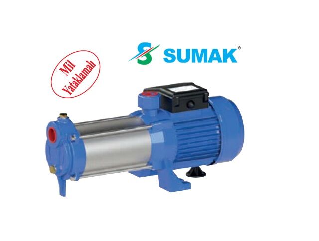 Sumak SYMT6 100/6 1Hp 380V Noril Çarklı Yatay Milli Kademeli Pompa - 2900 d/d