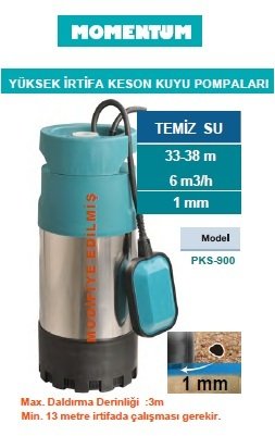 MOMENTUM PKS-900 900W-220V YÜKSEK İRTİFALI KESON KUYU POMPA