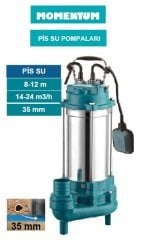 MOMENTUM PSP30-9/0.75-1HP-220V- PASLANMAZ GÖVDELİ PİS SU DRENAJ DALGIÇ  POMPASI