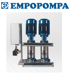 Empo EMH - 100 X 2/4 T       2X5.5 Hp 380V   İki Pompalı Dikey Milli  Hidrofor