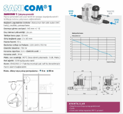 SANİCOM 1 / 2 Ünite Atık Su Transfer Cihazı -10 Lt