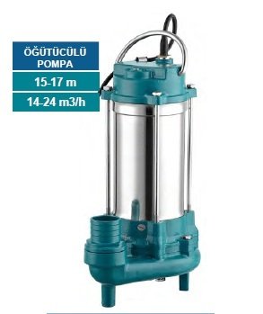 MOMENTUM P1500F- 2HP-220V- PARÇALAYICI BIÇAKLI PASLANMAZ GÖVDELİ FOSEPTİK DALGIÇ POMPA