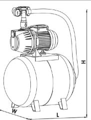 SUMAK SYMH8-300/8 3HP 220V  YATAY KADEMELİ SESSİZ PAKET HİDROFOR