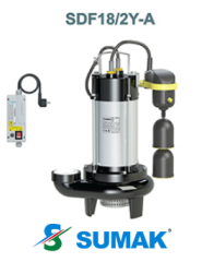 SDF 18/2Y-A 1.8 HP 220V ASANSÖR FLATÖRLÜ  AZ KİRLİ SU  DALGIÇ POMPA